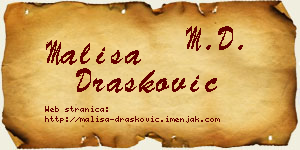 Mališa Drašković vizit kartica